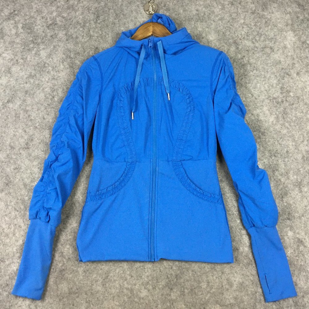 lululemon athletica Blue Hooded Zip Jacket